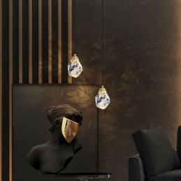 Mini jednoduché krištáľové guľové svietidlo Závesné svietidlo stropné svietidlo