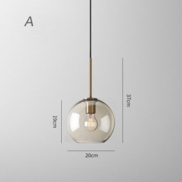 Sklenené závesné svietidlo Minimalistické koňakové farebné dekoratívne sklenené svietidlo