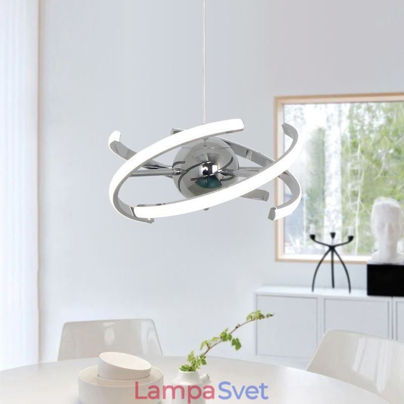 Otočná globusová závesná lampa na strope