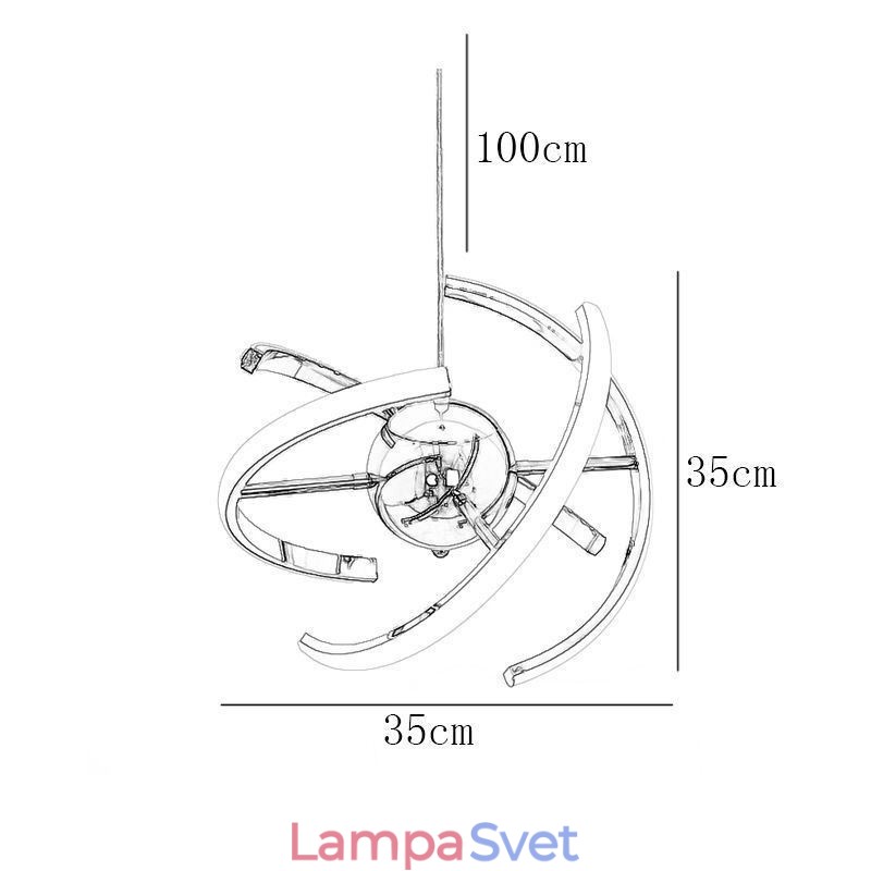 Otočná globusová závesná lampa na strope