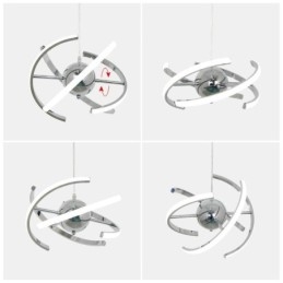 Otočná globusová závesná lampa na strope