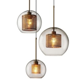 Minimalistické závesné svietidlo Glass Cluster 3 Svetelný stropný svetelný ostrov