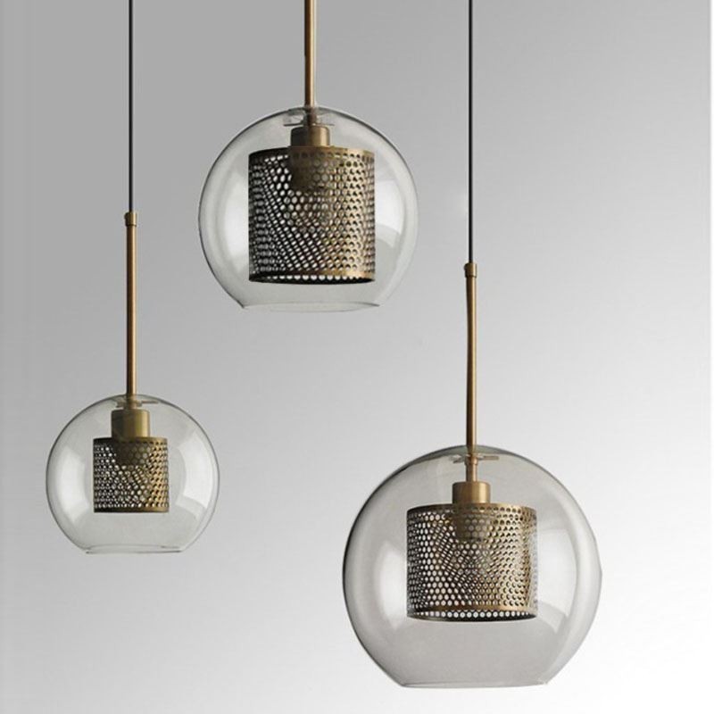 Minimalistické závesné svietidlo Glass Cluster 3 Svetelný stropný svetelný ostrov