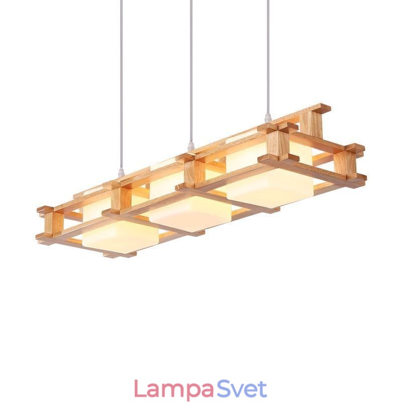 Creative 3 svetlá dubová závesná lampa dekoratívne drevené stropné svetlo kaviarne
