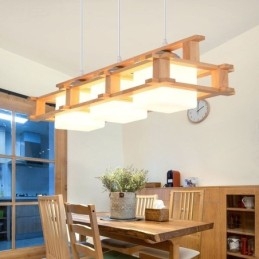Creative 3 svetlá dubová závesná lampa dekoratívne drevené stropné svetlo kaviarne