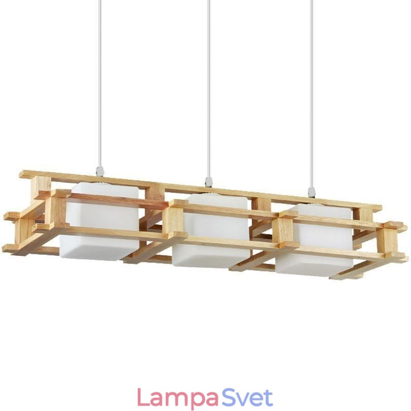 Creative 3 svetlá dubová závesná lampa dekoratívne drevené stropné svetlo kaviarne