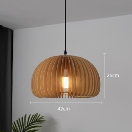 Závesná lampa z tekvicového dreva v retro štýle