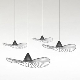 Iron Pendant Light Jednoduchá lampa na slamený klobúk 1 svetlo