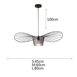 Iron Pendant Light Lampa slamený klobúk 1 Light