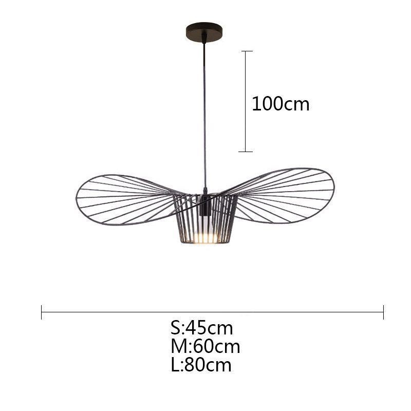 Iron Pendant Light Lampa slamený klobúk 1 Light