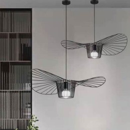 Iron Pendant Light Lampa slamený klobúk 1 Light