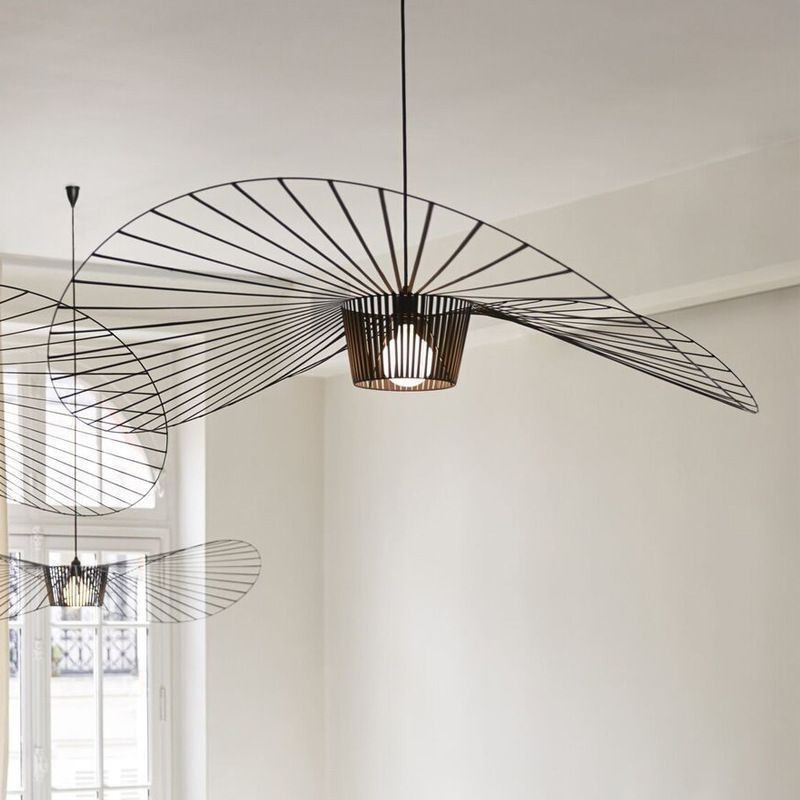 Iron Pendant Light Lampa slamený klobúk 1 Light