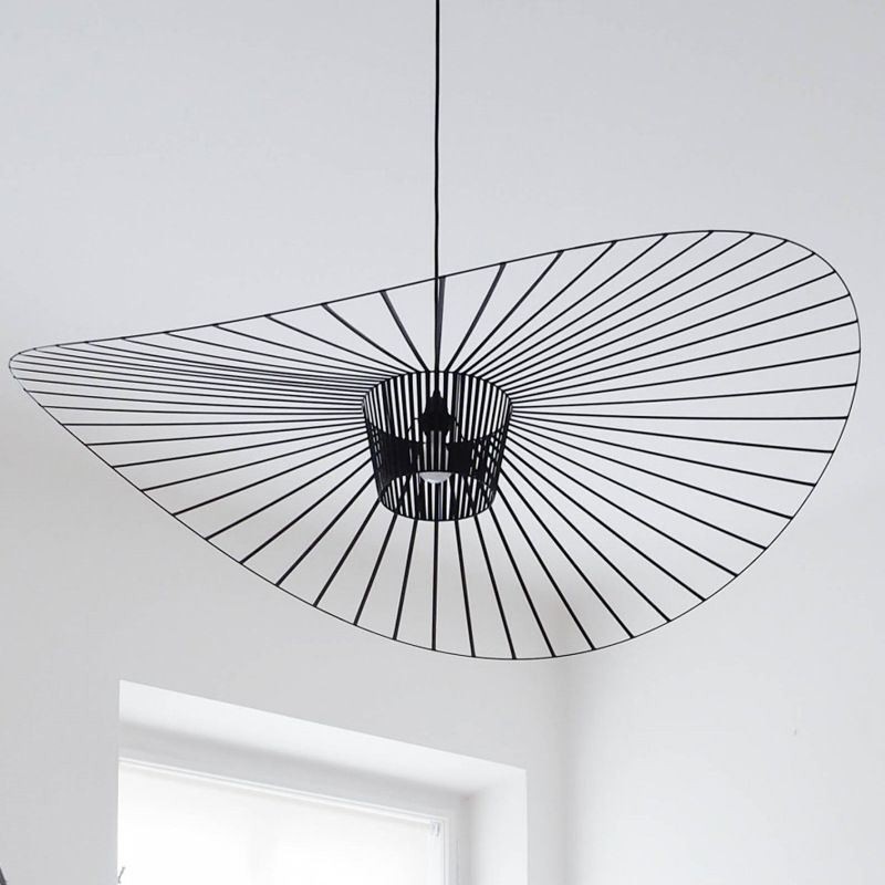 Iron Pendant Light Lampa slamený klobúk 1 Light