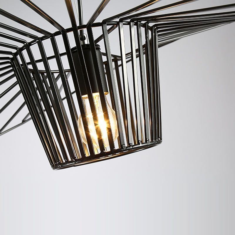 Iron Pendant Light Lampa slamený klobúk 1 Light
