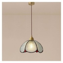 Minimalistická sklenená závesná lampa s jednou hlavou