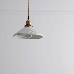Retro skladaná závesná lampa z keramiky v japonskom štýle