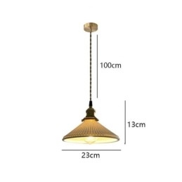 Retro skladaná závesná lampa z keramiky v japonskom štýle