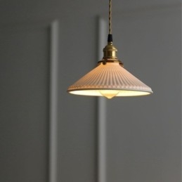 Retro skladaná závesná lampa z keramiky v japonskom štýle