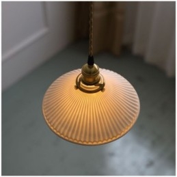 Retro skladaná závesná lampa z keramiky v japonskom štýle