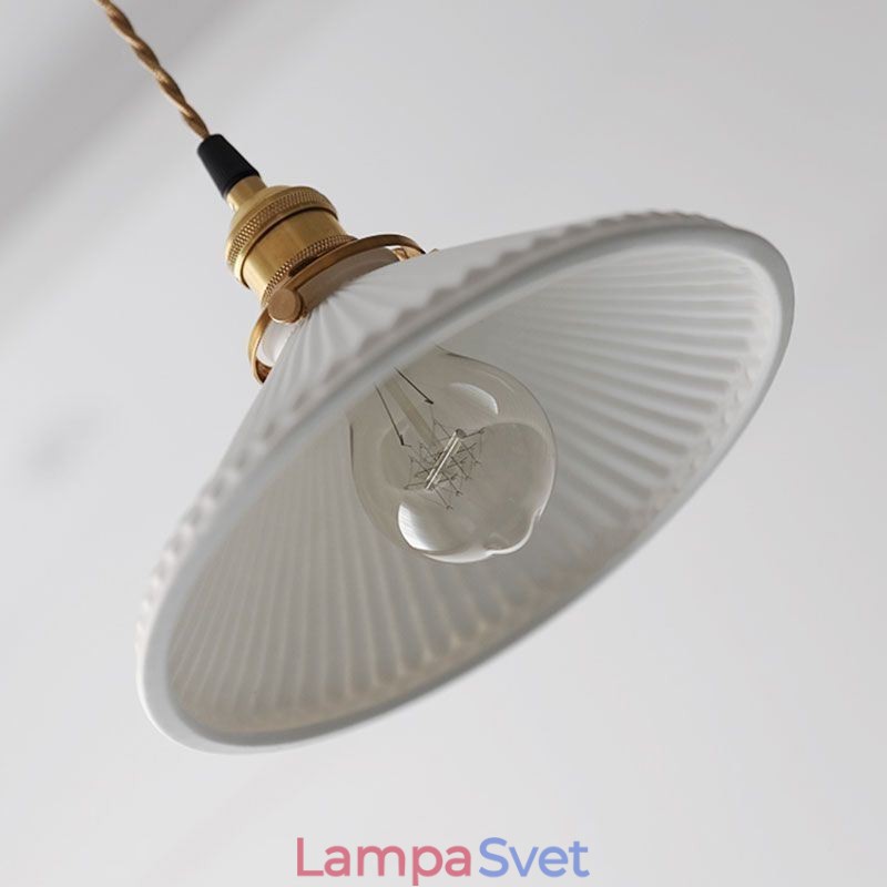 Retro skladaná závesná lampa z keramiky v japonskom štýle