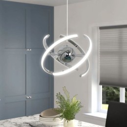 Otočná globusová závesná lampa na strope