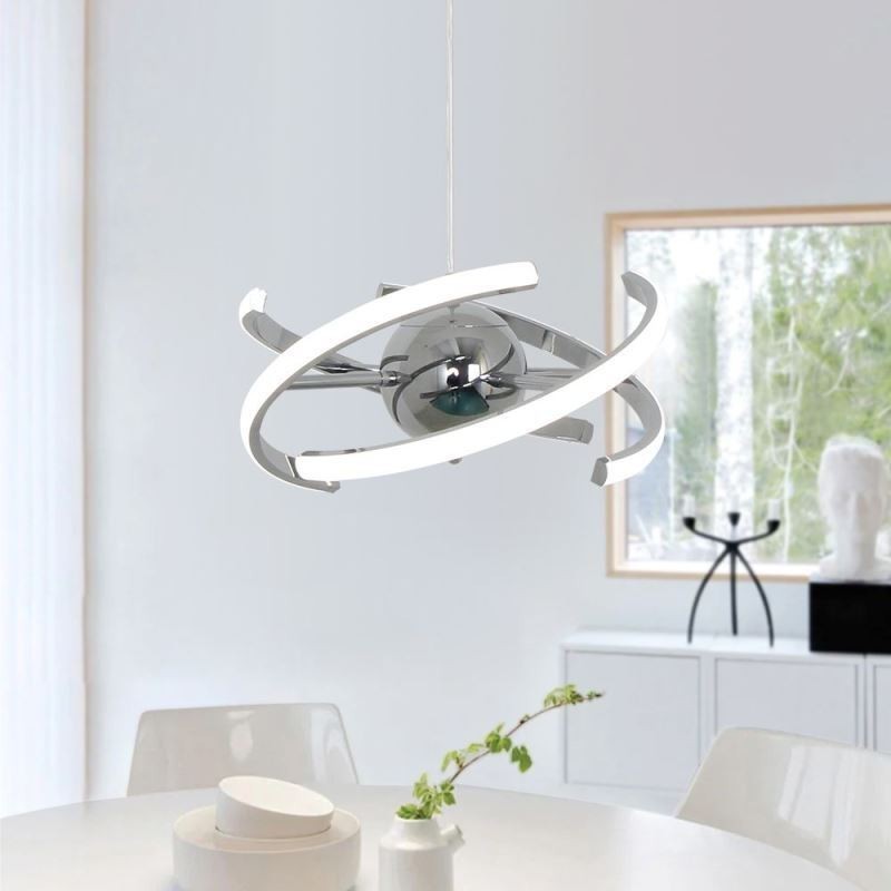 Otočná globusová závesná lampa na strope
