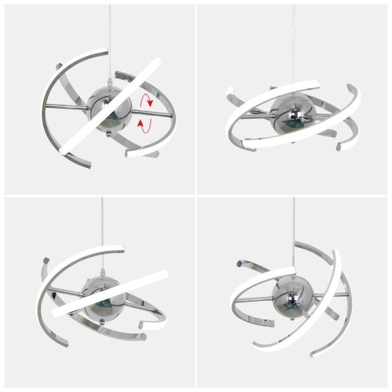 Otočná globusová závesná lampa na strope