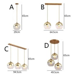 Creative Iron+Glass Globe Pendant Light Dekoratívne osvetlenie