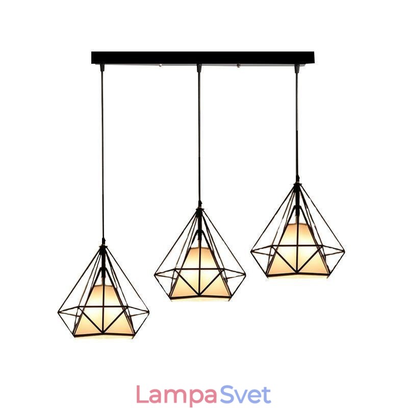 Závesné svietidlo v tvare diamantu Moderné minimalistické dekoratívne svietidlo