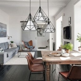 Závesné svietidlo v tvare diamantu Moderné minimalistické dekoratívne svietidlo