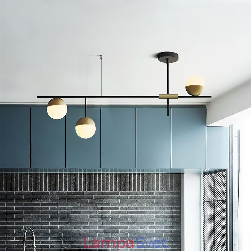 Sklenené guľové lusterové stropné svietidlo