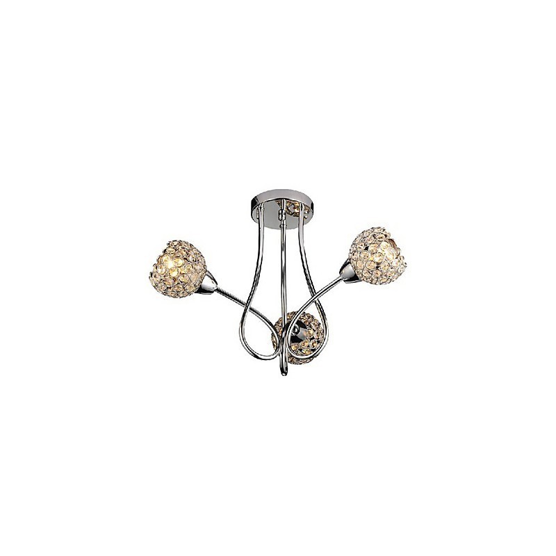 Moderná zapustená montáž Shining 3 Light v krištáľovom dizajne