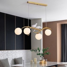 Moderné minimalistické dekoratívne svietidlo so 4 lampami
