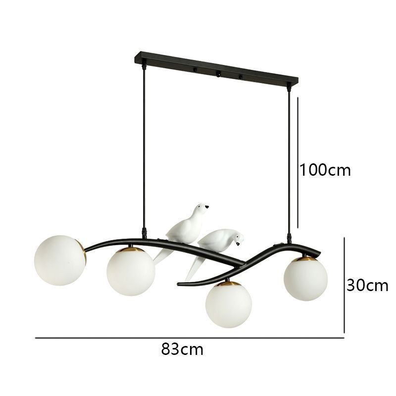 Moderné minimalistické dekoratívne svietidlo so 4 lampami