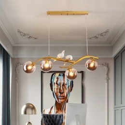 Moderné minimalistické dekoratívne svietidlo so 4 lampami