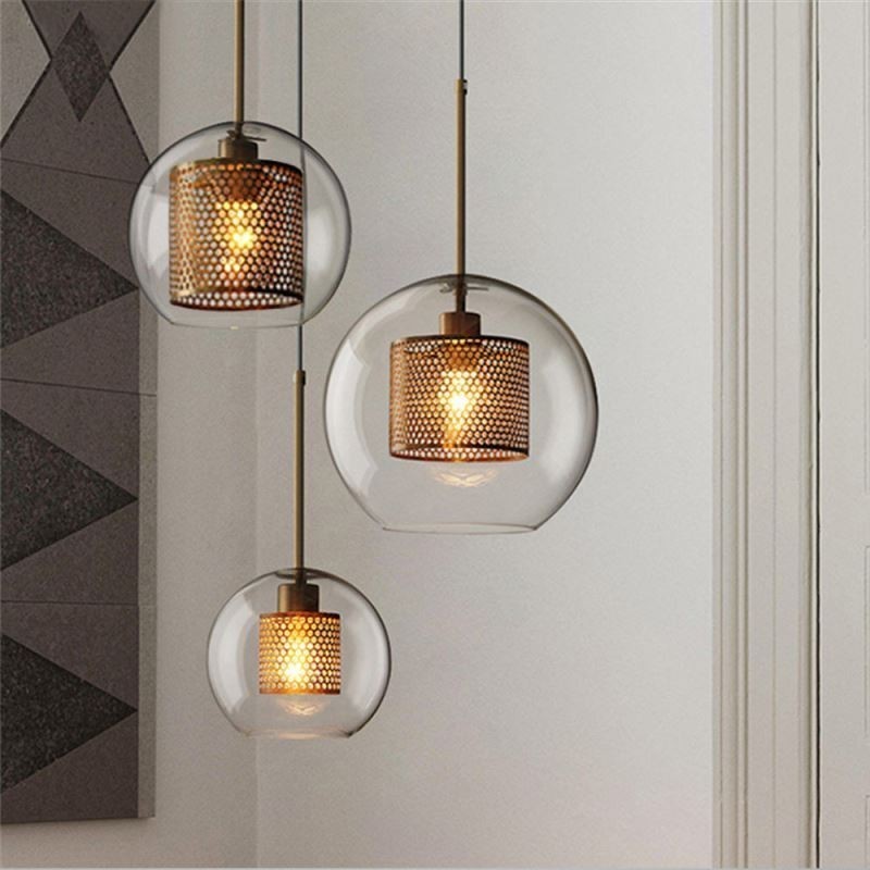 Minimalistické závesné svietidlo Glass Cluster 3 Svetelný stropný svetelný ostrov