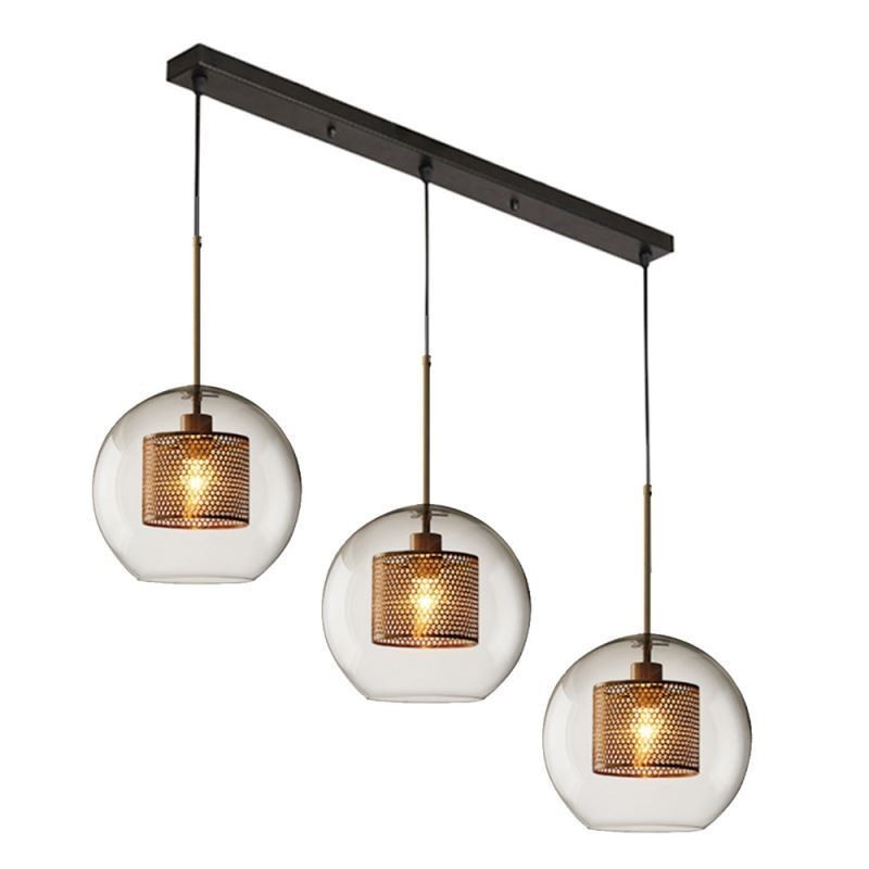 Minimalistické závesné svietidlo Glass Cluster 3 Svetelný stropný svetelný ostrov