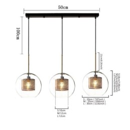Minimalistické závesné svietidlo Glass Cluster 3 Svetelný stropný svetelný ostrov