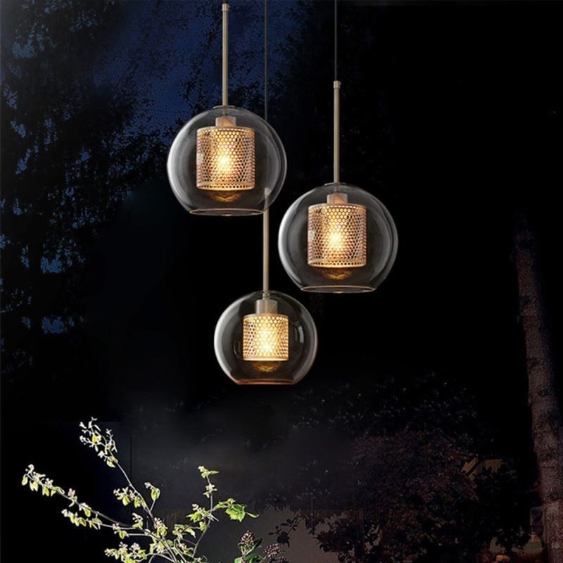 Minimalistické závesné svietidlo Glass Cluster 3 Svetelný stropný svetelný ostrov