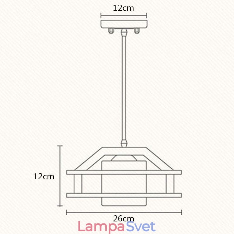 Závesná dubová lampa v severskom štýle s tienidlom na lampu z matného skla Cafe