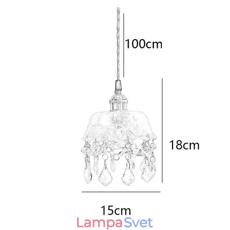 Elegantné sklenené závesné svietidlo Mini závesné svietidlo s jednou hlavou