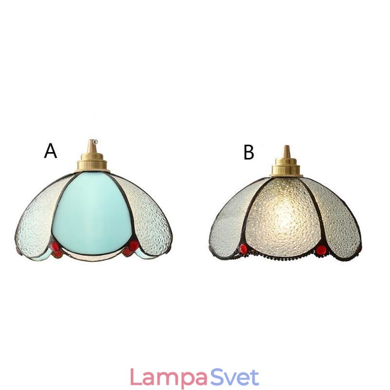 Minimalistická sklenená závesná lampa s jednou hlavou