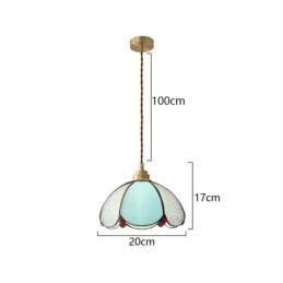 Minimalistická sklenená závesná lampa s jednou hlavou