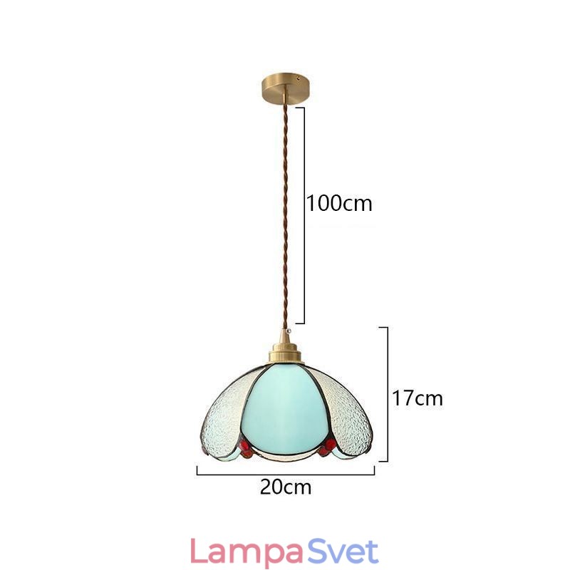 Minimalistická sklenená závesná lampa s jednou hlavou