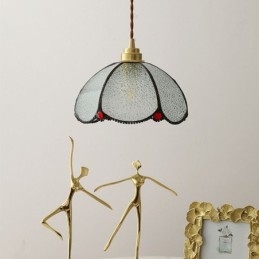 Minimalistická sklenená závesná lampa s jednou hlavou