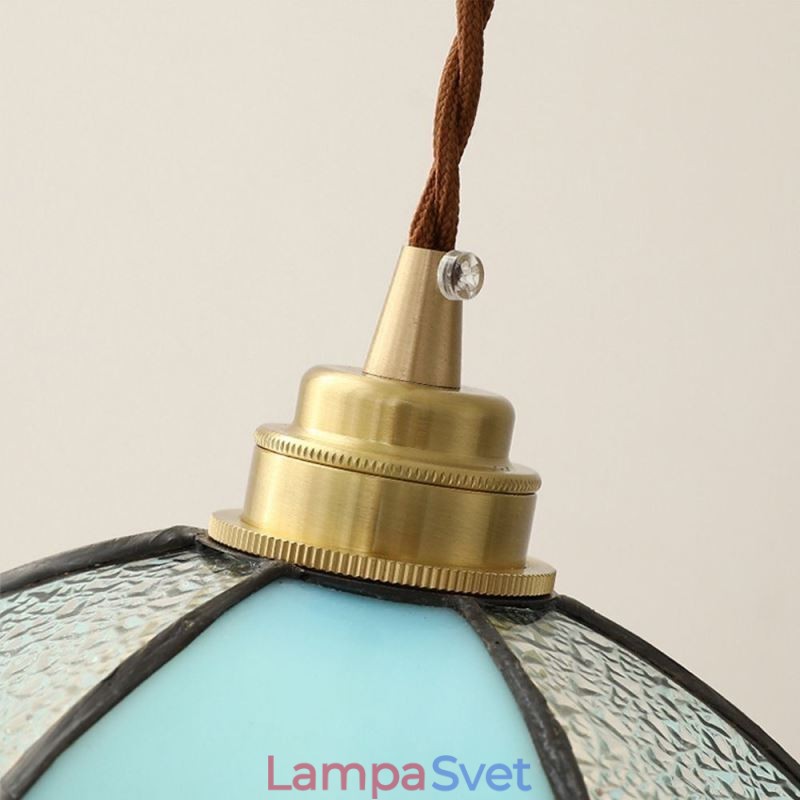 Minimalistická sklenená závesná lampa s jednou hlavou