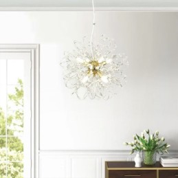 Elegantný luster s príveskom z krištáľu púpava