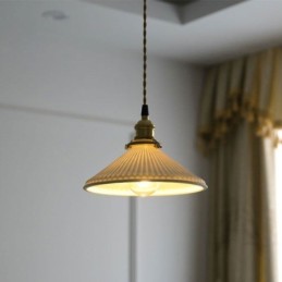 Retro skladaná závesná lampa z keramiky v japonskom štýle