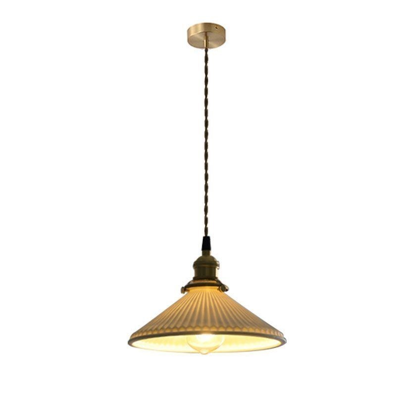 Retro skladaná závesná lampa z keramiky v japonskom štýle