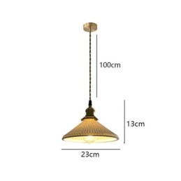 Retro skladaná závesná lampa z keramiky v japonskom štýle